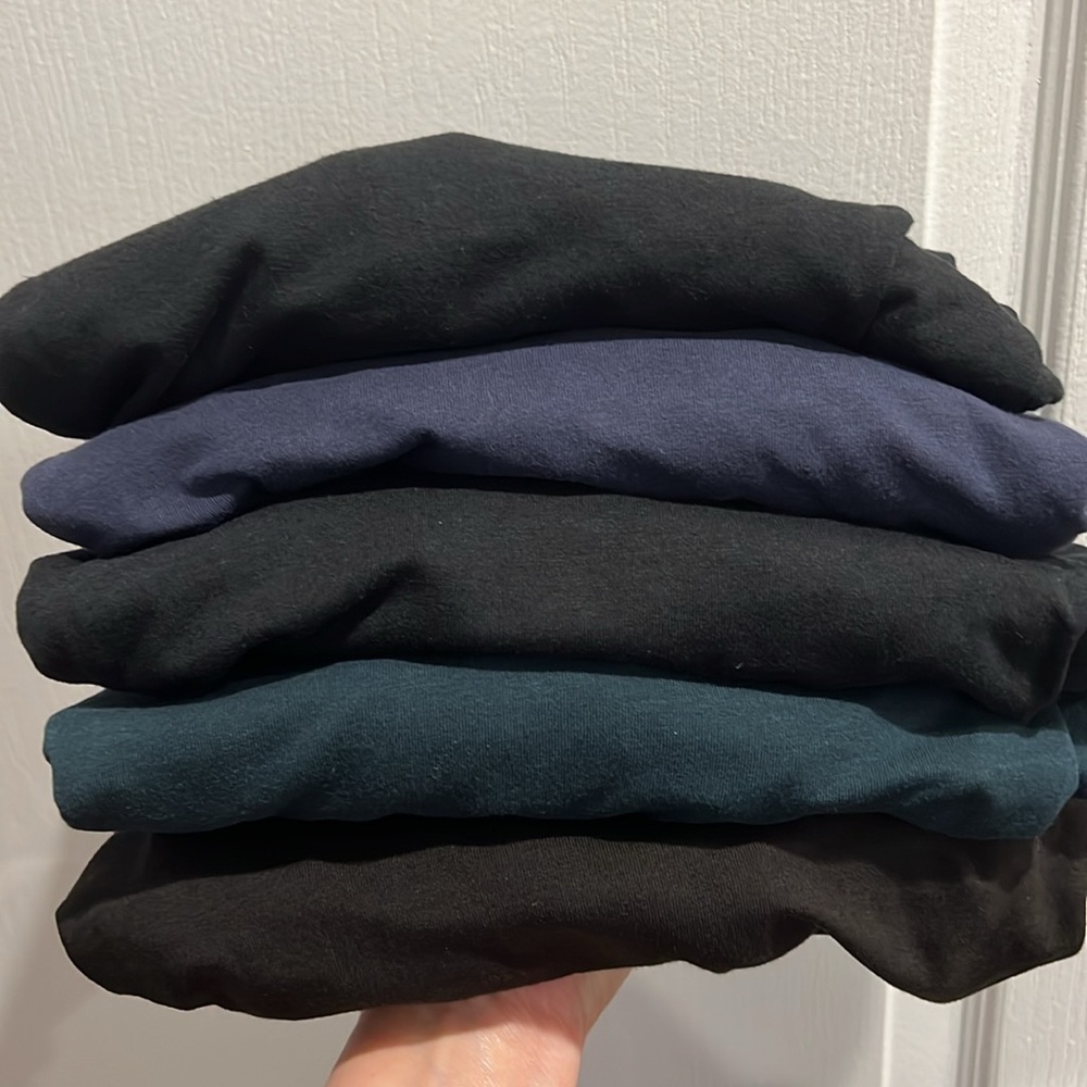 LAST CALL - Universal Standard long sleeve tee rex, crew neck (set of 5) size S